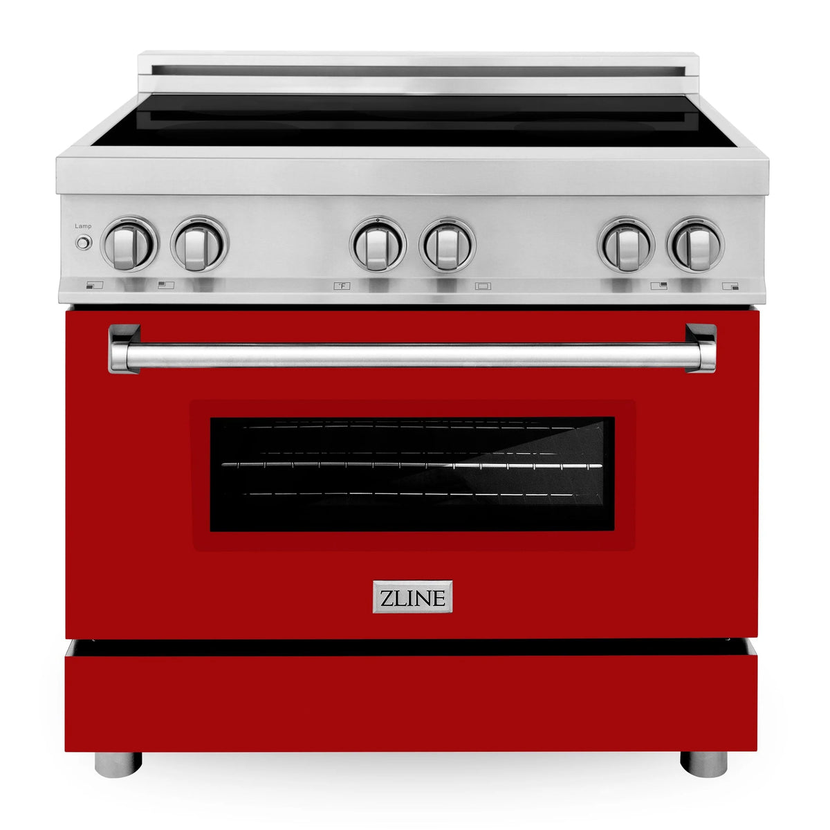 36 Inch 4.6 cu. ft. Induction Range with 4 Element Stove and Electric Oven in Red Gloss K465669