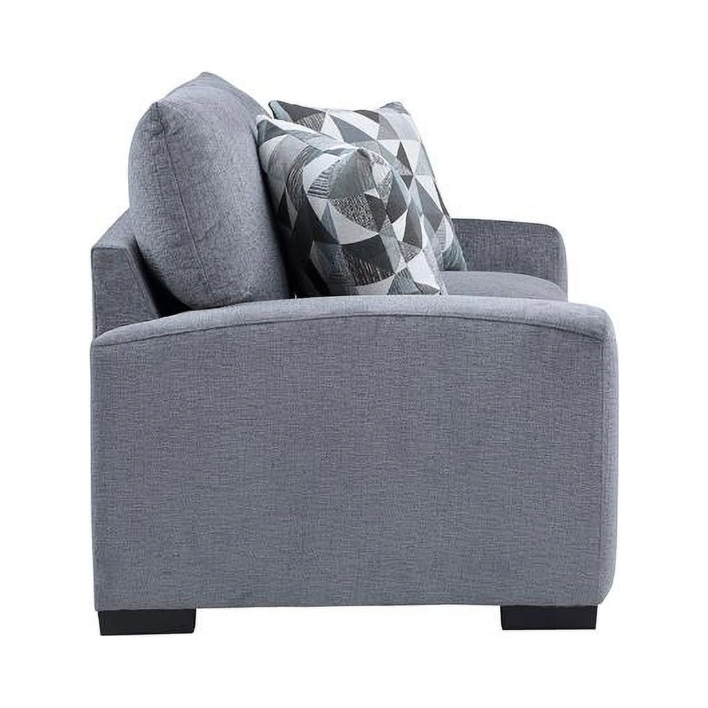 Gray Microfiber Loveseat B9827