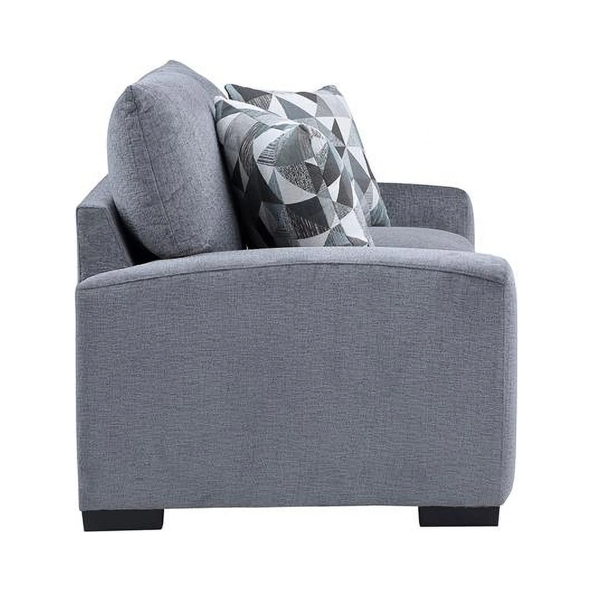 Gray Microfiber Loveseat B9827