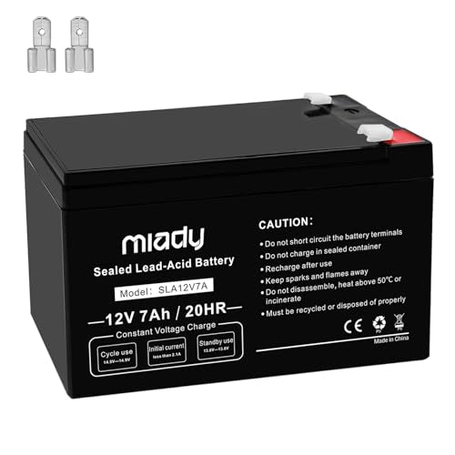 12V 7Ah Rechargeable Sealed Lead Acid Battery (2 Pack) W259398