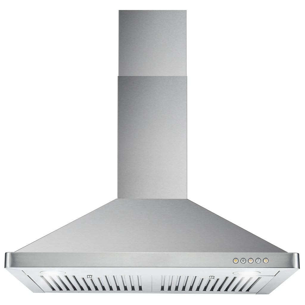2 Piece Kitchen Appliance Package with Electric Range and Wall Mount Range Hood P576375