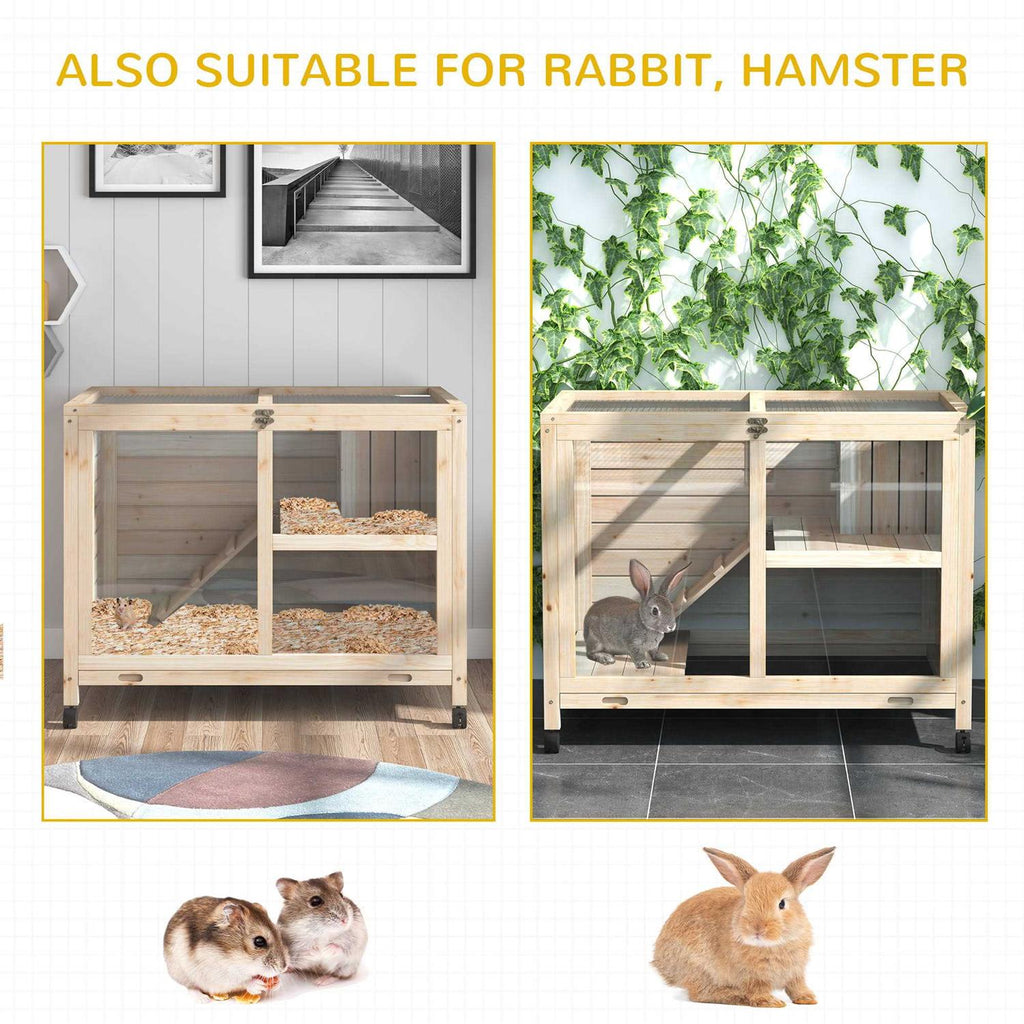 2-Story Wooden Rabbit Hutch L34530