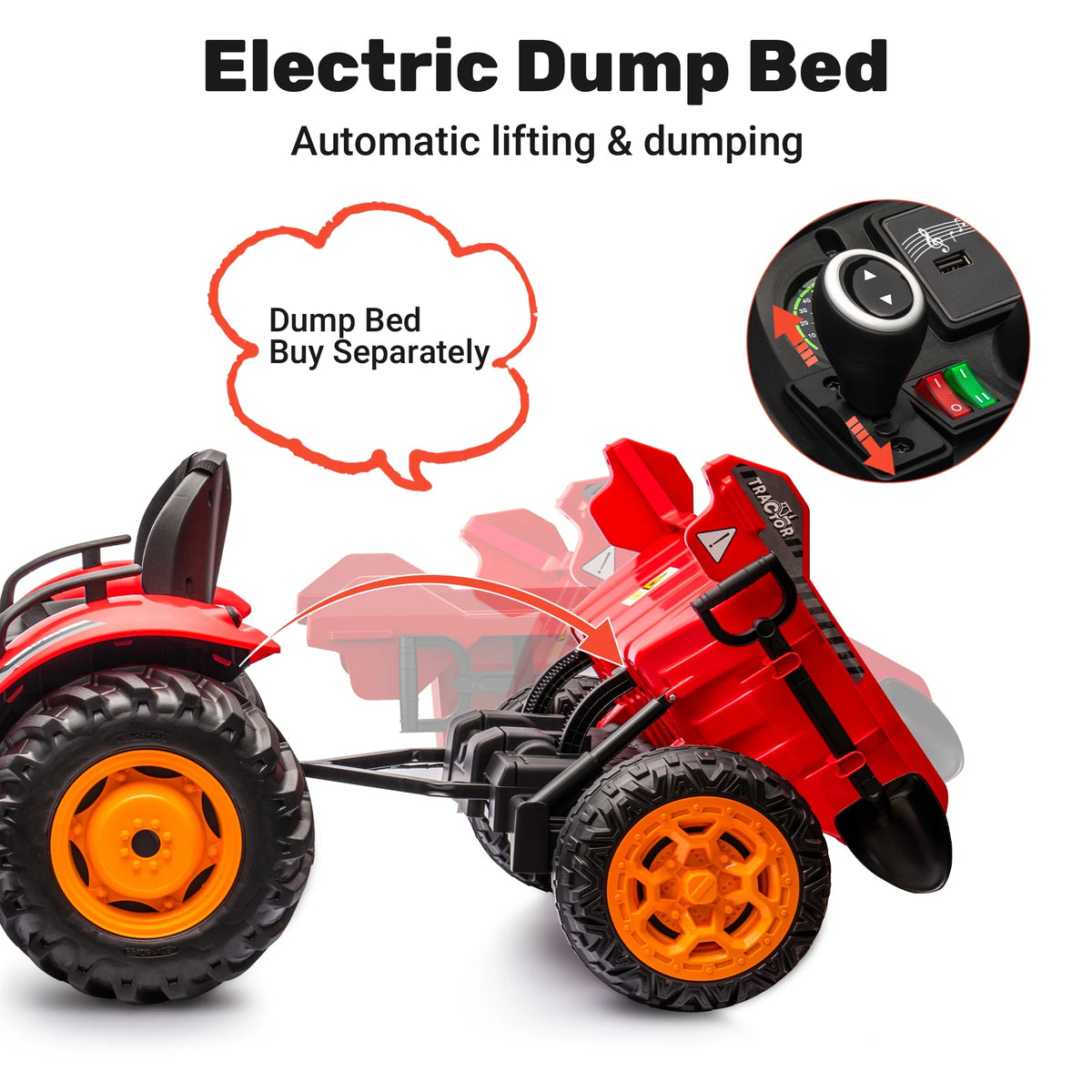 24V Powered Ride on Car Farm Tractor with Remote Control H3392