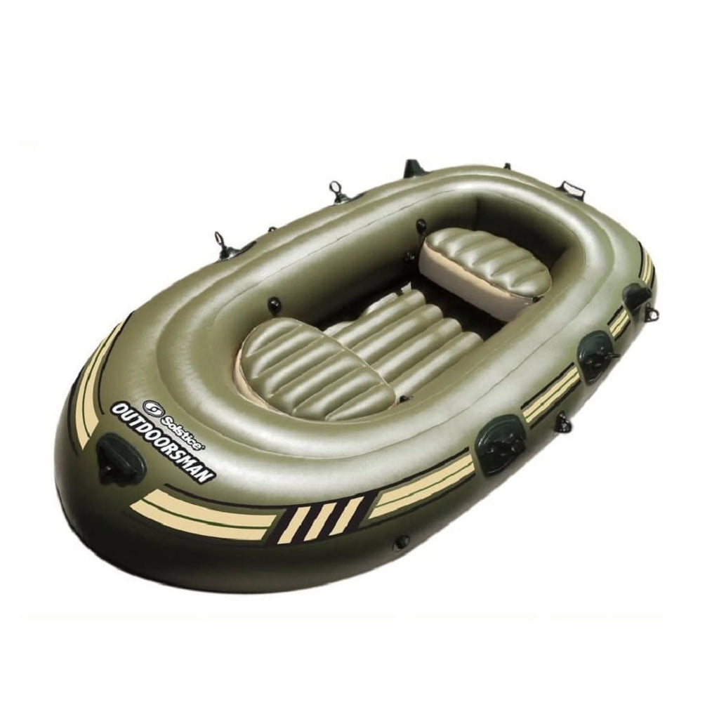 Black and Green 6 Person Inflatable Fishing Boat E5079