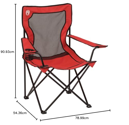 Mesh Quad Camping Chair with Carry Bag & Cup Holder L6939