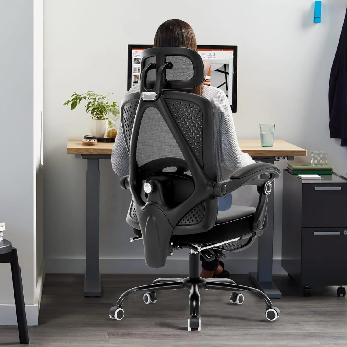 Black Ergonomic High Back Office Chair with Lumbar Support D105373