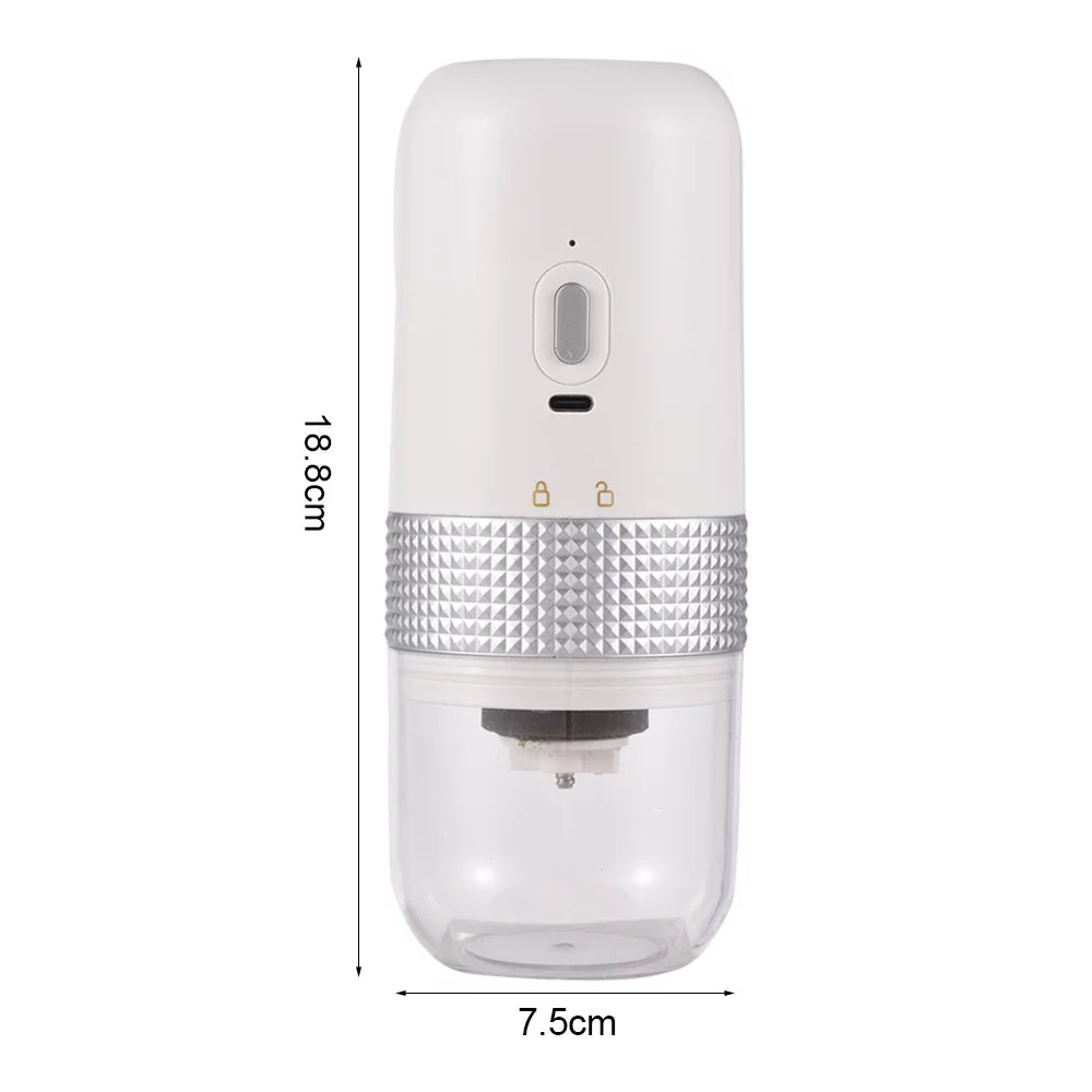 Portable Electric Burr Coffee Grinder, Ceramic Grinding Core, Adjustable, USB Rechargeable X878