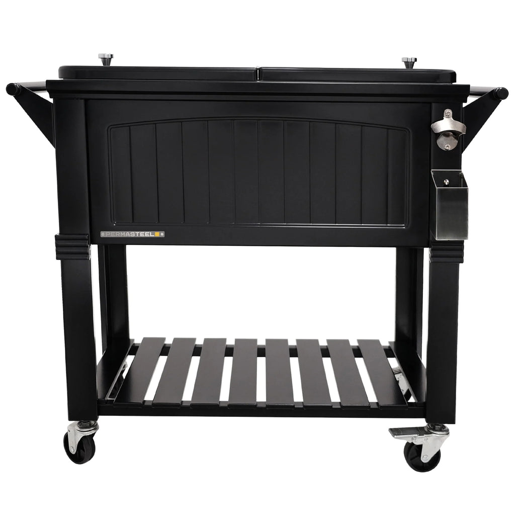 80-Qt Steel Patio Cooler on Wheels F948