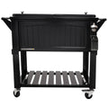 80-Qt Steel Patio Cooler on Wheels F948