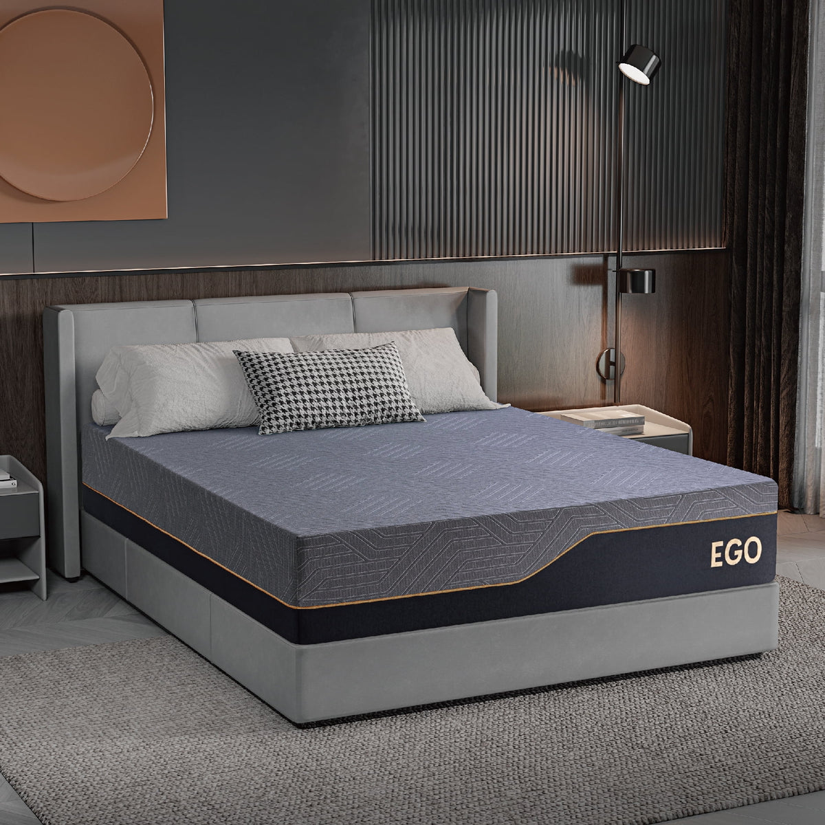 Black 14 inch Queen Memory Foam Mattress V612577
