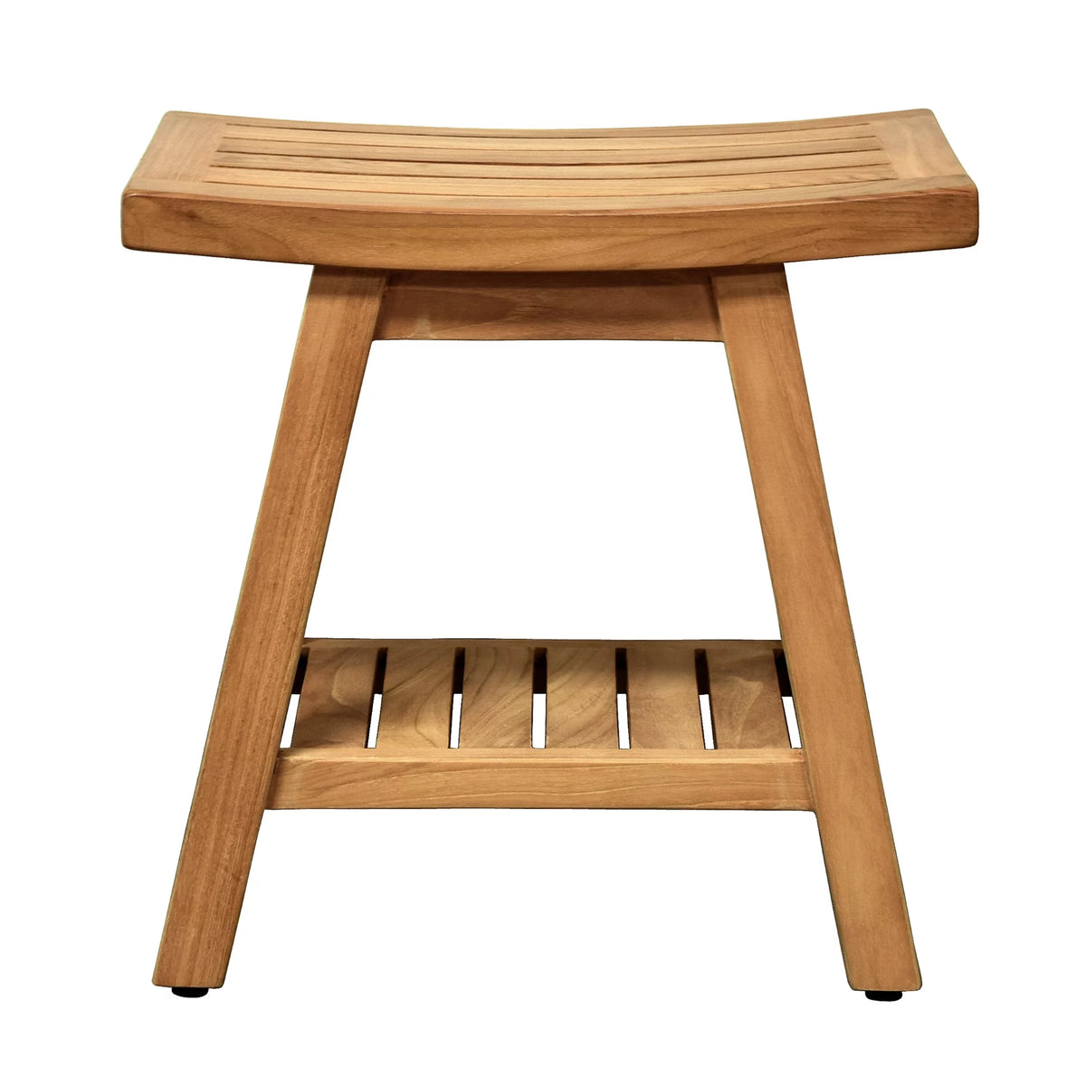 Solid Teak Fully Assembled Shower Bath Spa Stool Side Table O42350