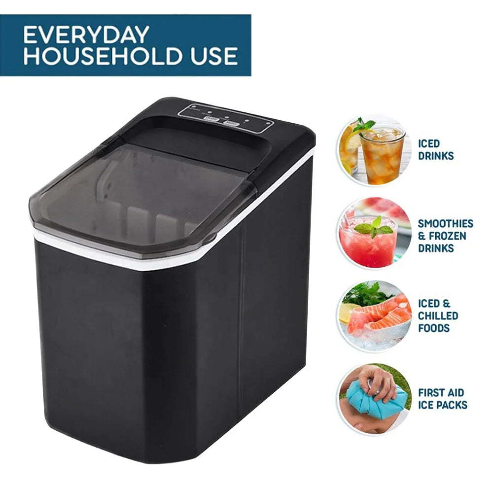 Countertop Ice Maker, 26lbs in 24Hrs, Self-Cleaning Ice Machine with Basket N22274