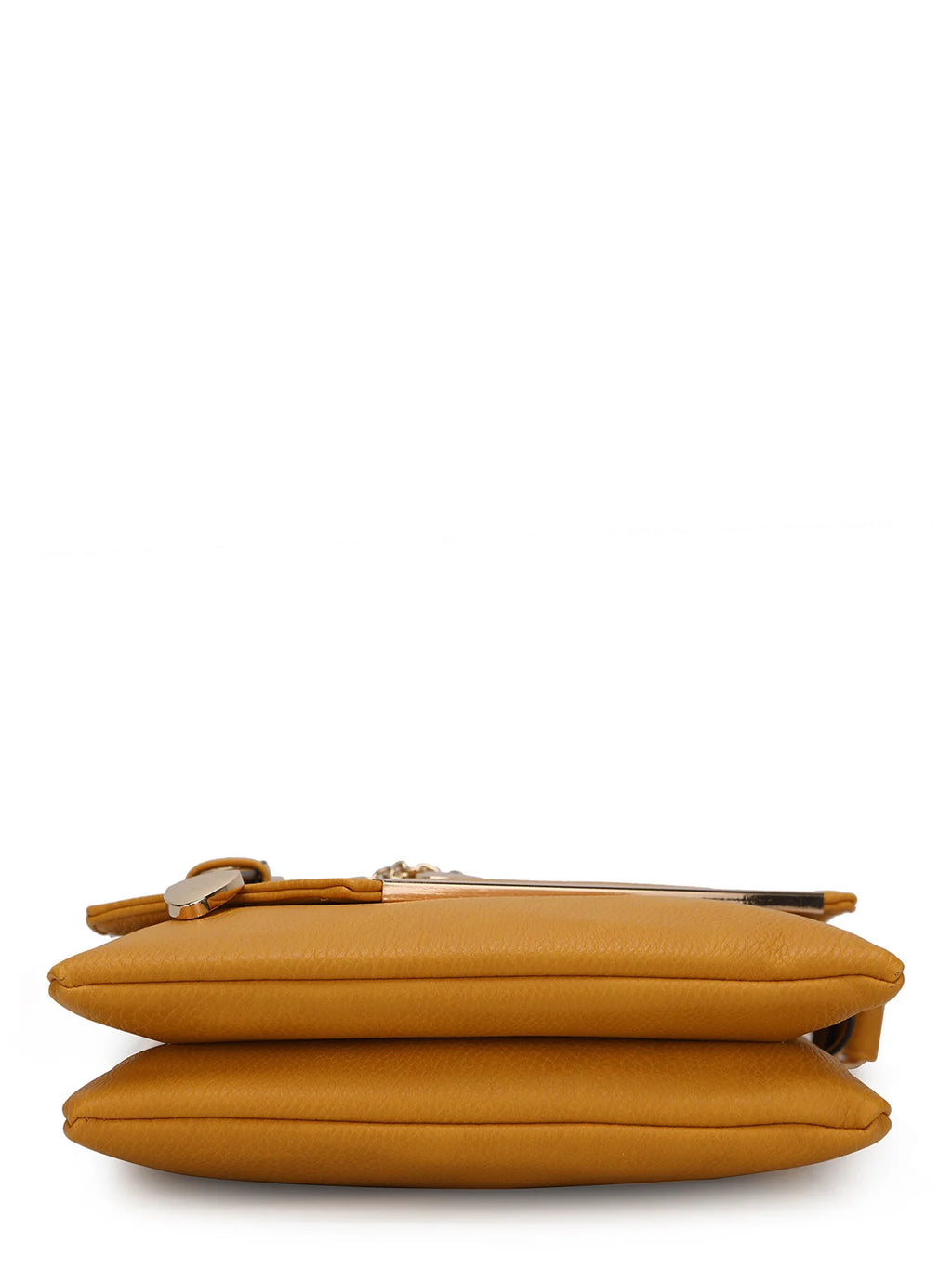 Mustard Vegan Leather Crossbody Bag C7734