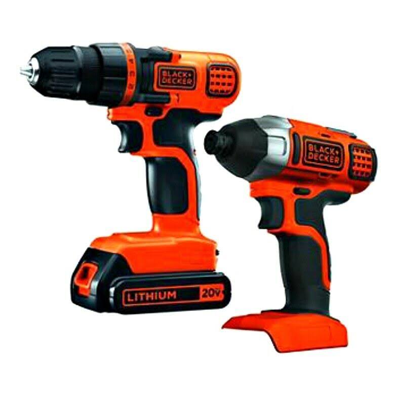 Black Drill and Impact Driver Set 20V Max D991670