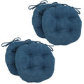 16-inch Micro Suede Tufted Chair Cushions Set of 4 H885