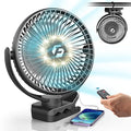 8-inch Clip on Fan 12000mAh Rechargeable 3 Speeds R774