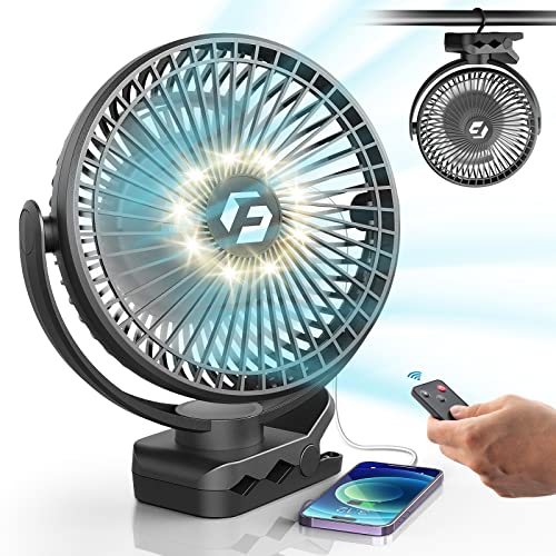 8-inch Clip on Fan 12000mAh Rechargeable 3 Speeds R774