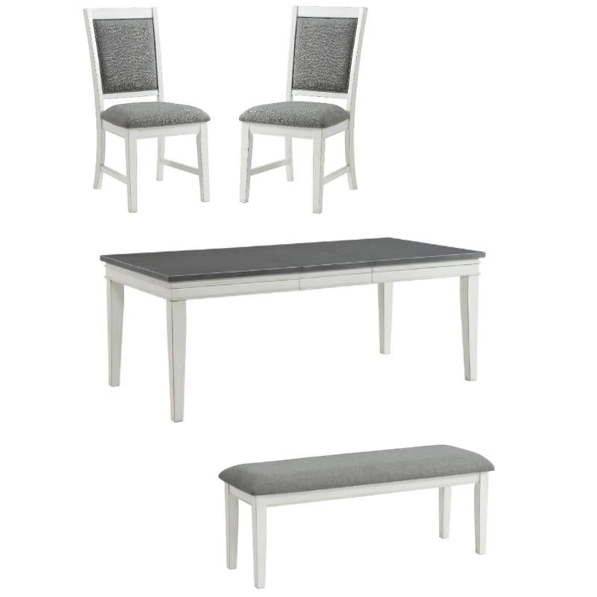 4-Piece Dining Table Bench and Chairs Set U197271