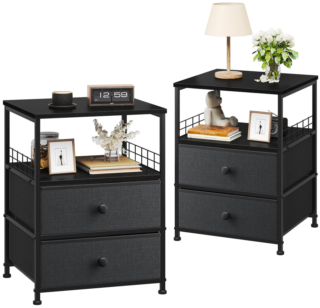 Dark Grey Metal End Table N711