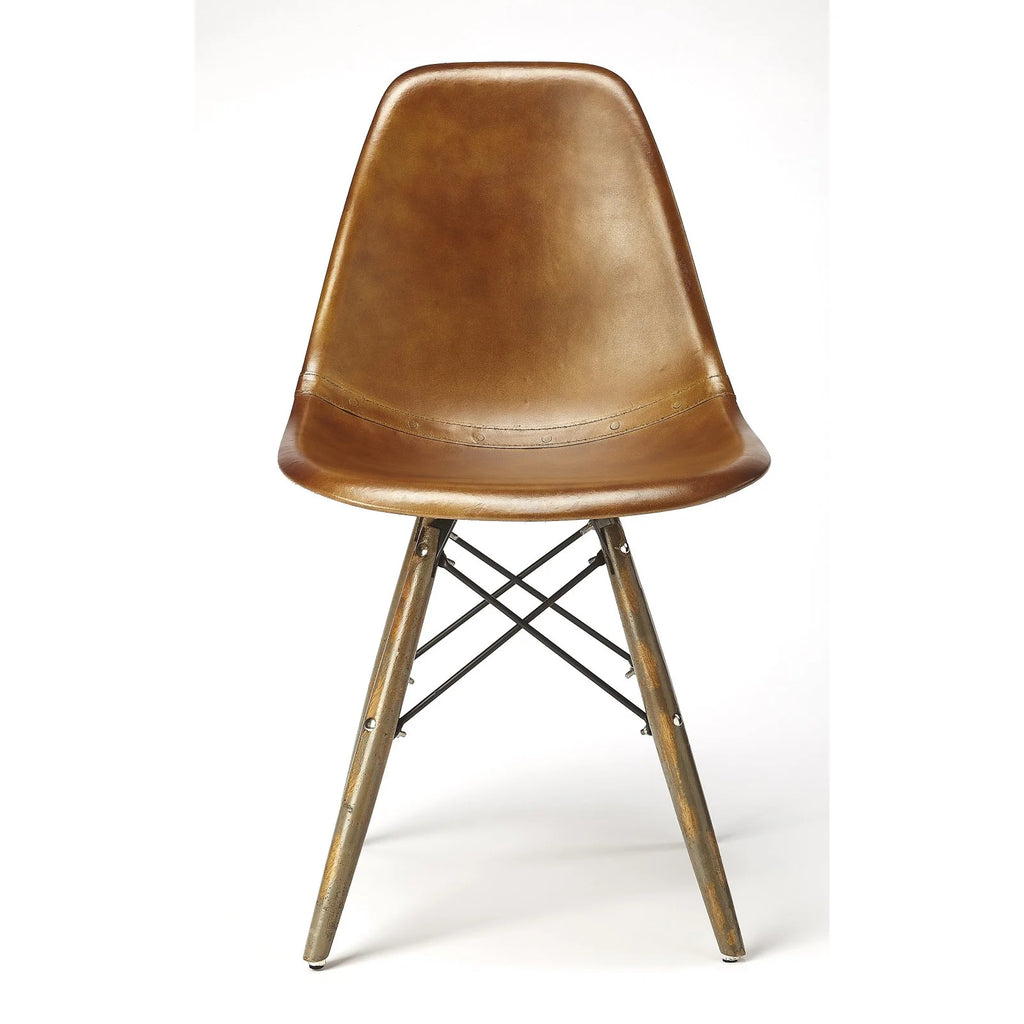 Brown Leather Side Chair L551308