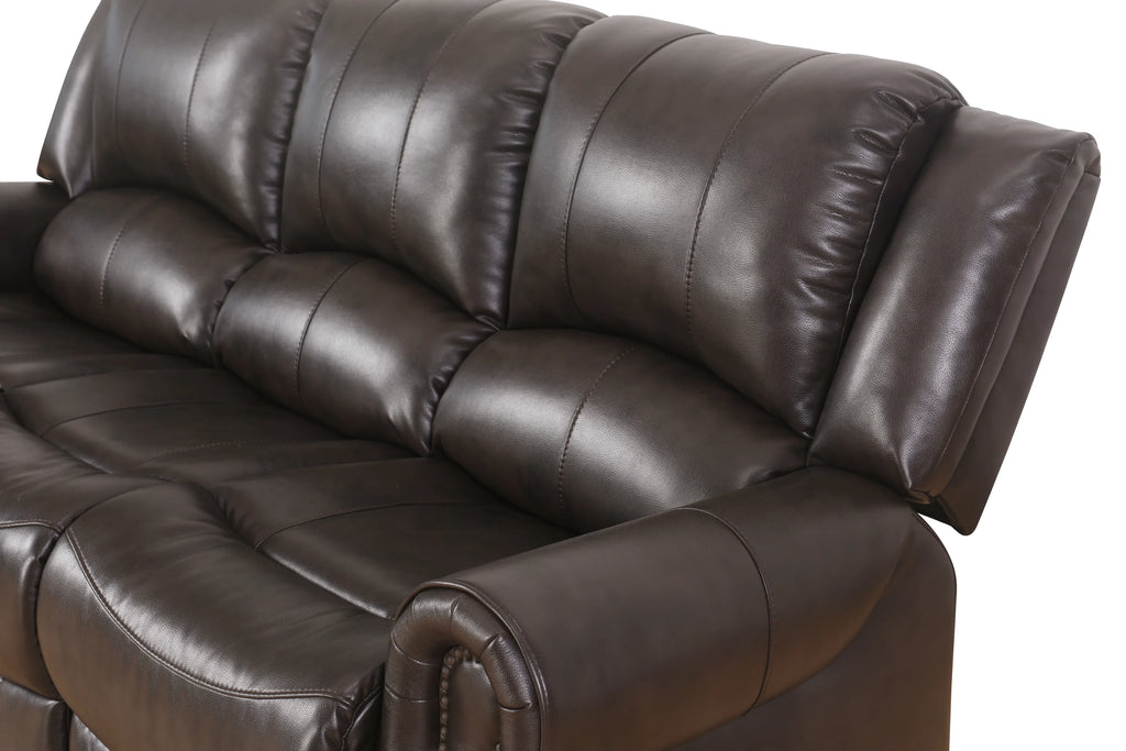 Brown Reclining Sofa X49135