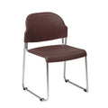 Burgundy Red Plastic Stacking Chair Set of 4 Q6694