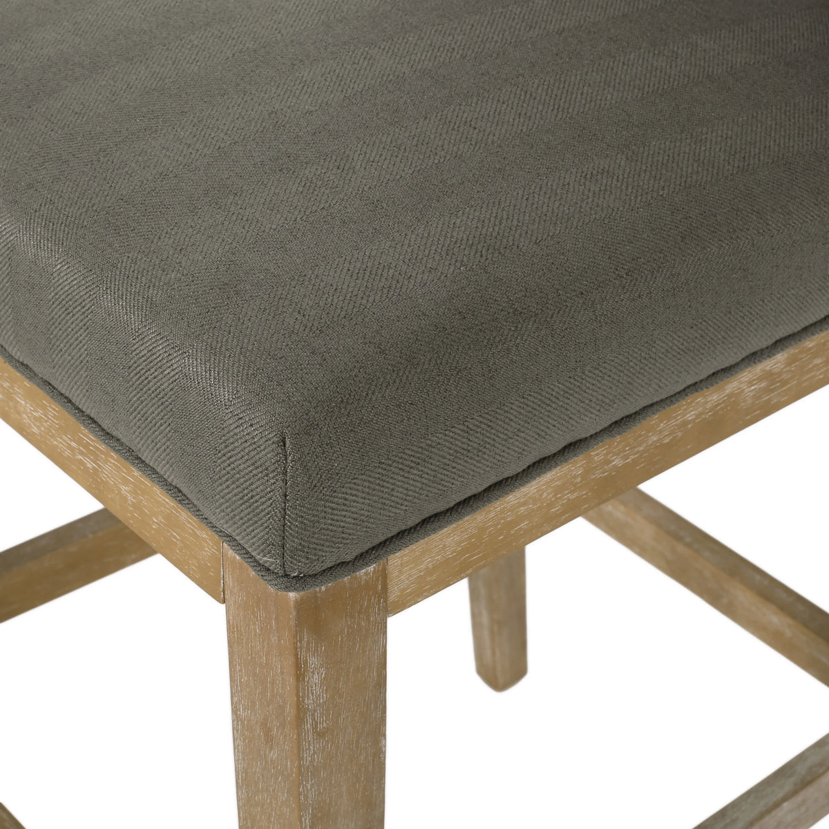 Fabric Upholstered 27 Inch Counter Stools, Set of 2 L104373