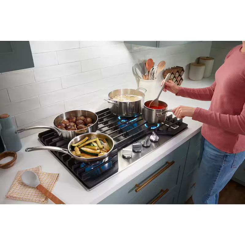 5-Burners Recessed Gas Cooktop in Black C5925