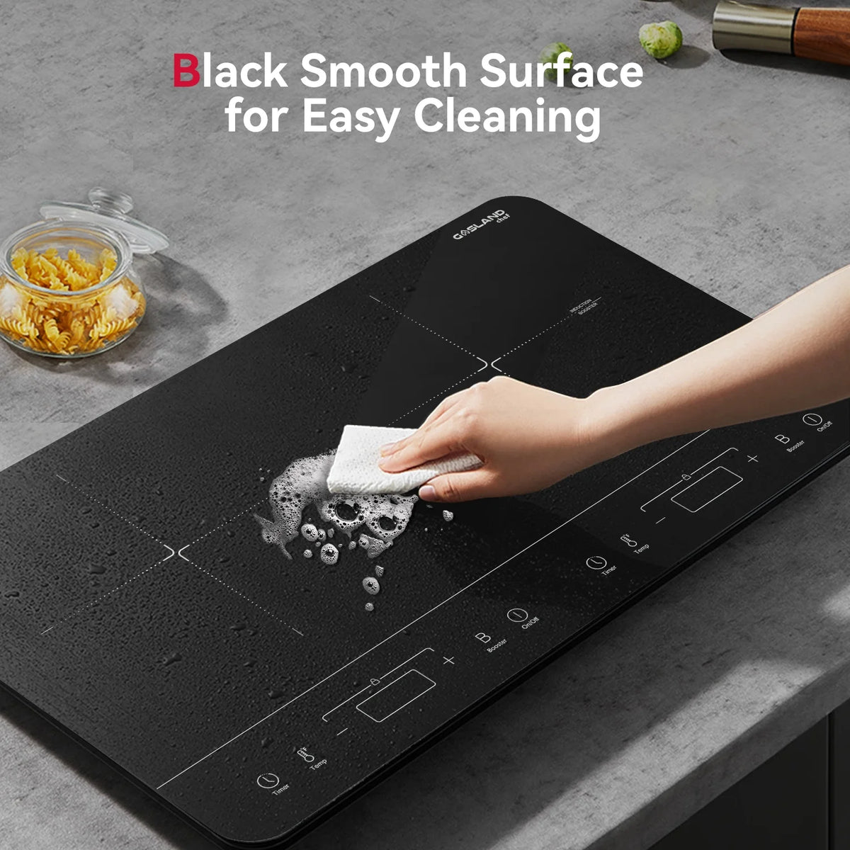 24 in. Portable 2 Elements Electric Induction Cooktop in Black I5727