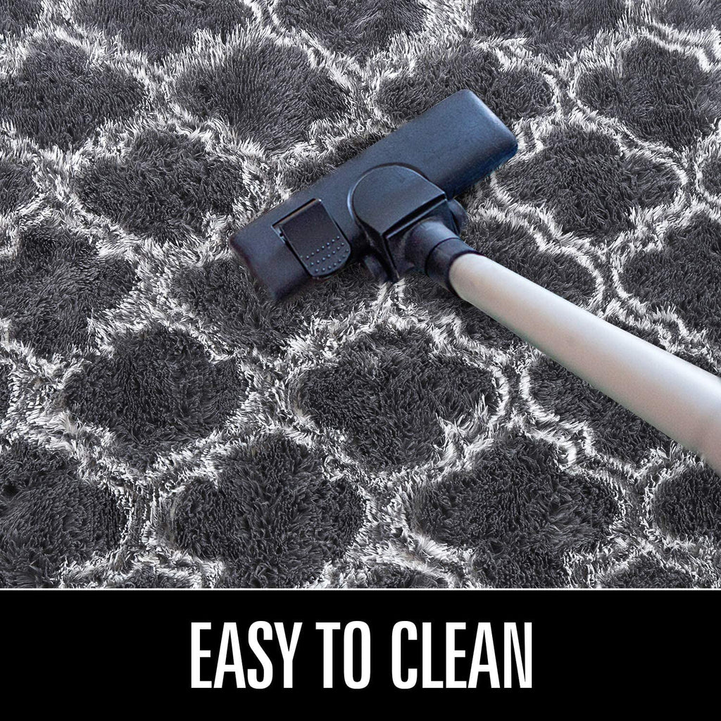 Shaggy Soft Rug 5'x8' Dark Gray/White P76810