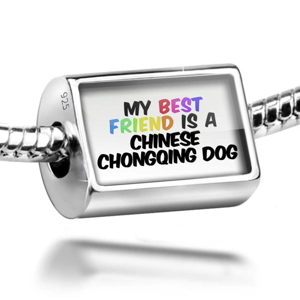 Chinese Chongqing Dog 925 Sterling Silver Bead I587493