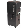 Black Upright Accessory Case with Wheels W1788