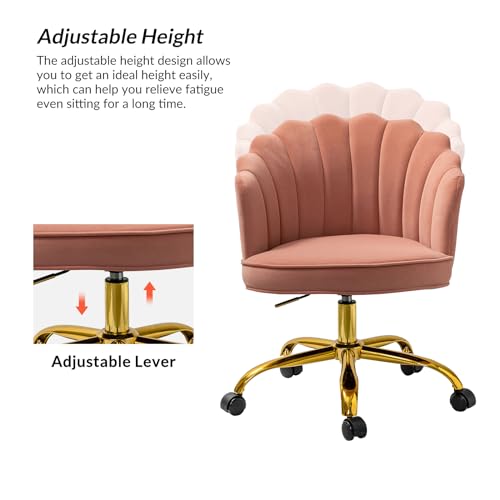 Teal Velvet Upholstered Desk Chair W3519