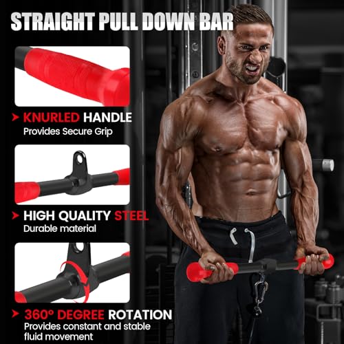 V-shaped Bar LAT Pull Down Bar D Handle with PU Grip S7484