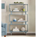 Mid-Century Modern 3-tier Bookshelf Antique Blue C16907