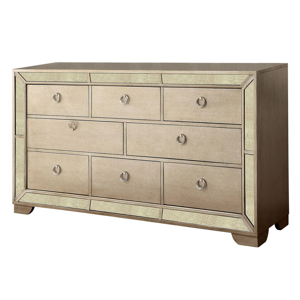 68 in. 8 Drawer Dresser with Mirror Trim P124553