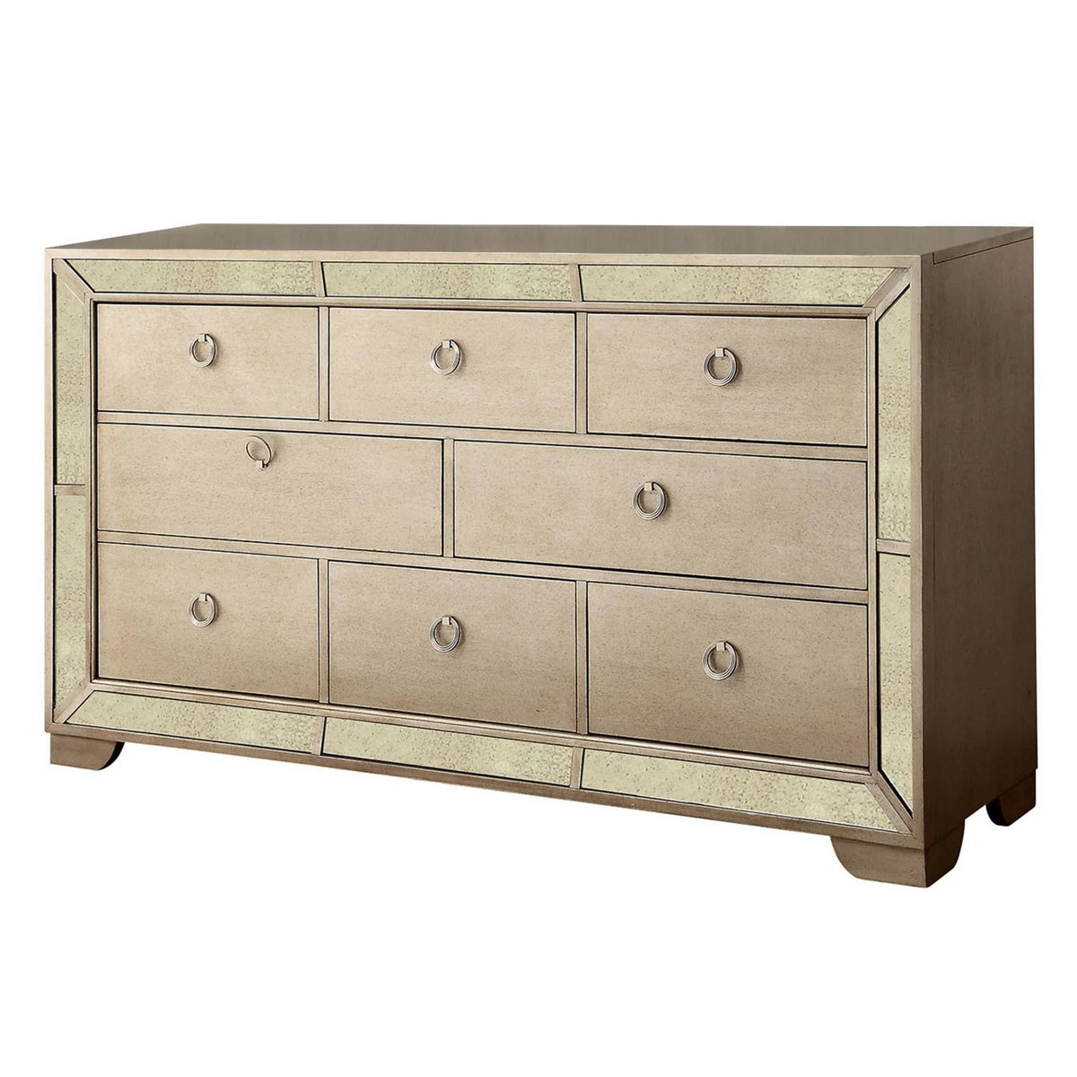 68 in. 8 Drawer Dresser with Mirror Trim P124553