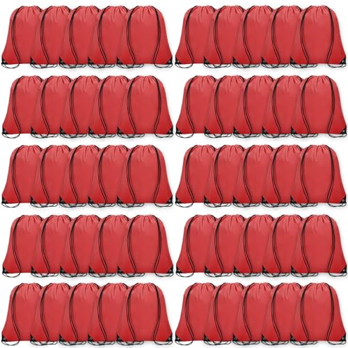 50Pcs Polyester Drawstring Backpack P5616