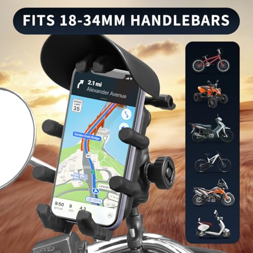 Motorcycle Phone Mount Holder Metal Stand 4.7-7 Inch S929