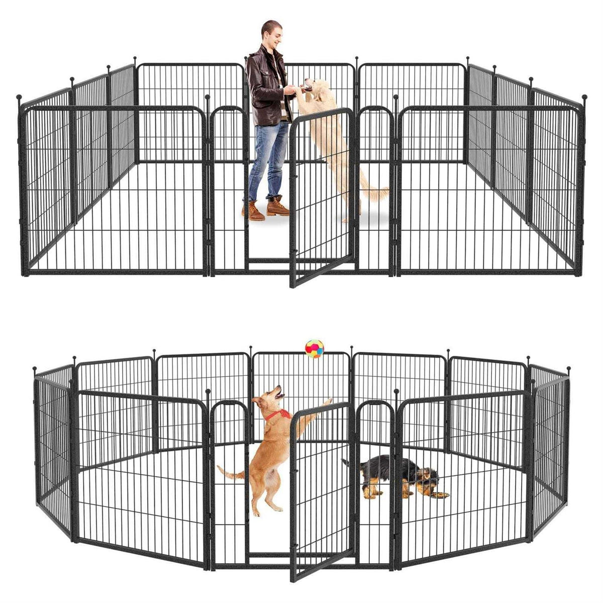 Heavy Duty Anti-Rust Dog Playpen with Doors X9262
