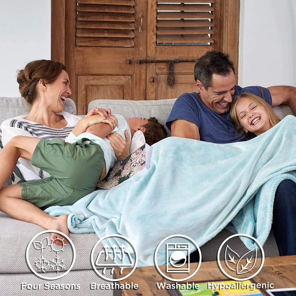 Oversized Microfiber Velvet Polyester Throw Blanket D5252