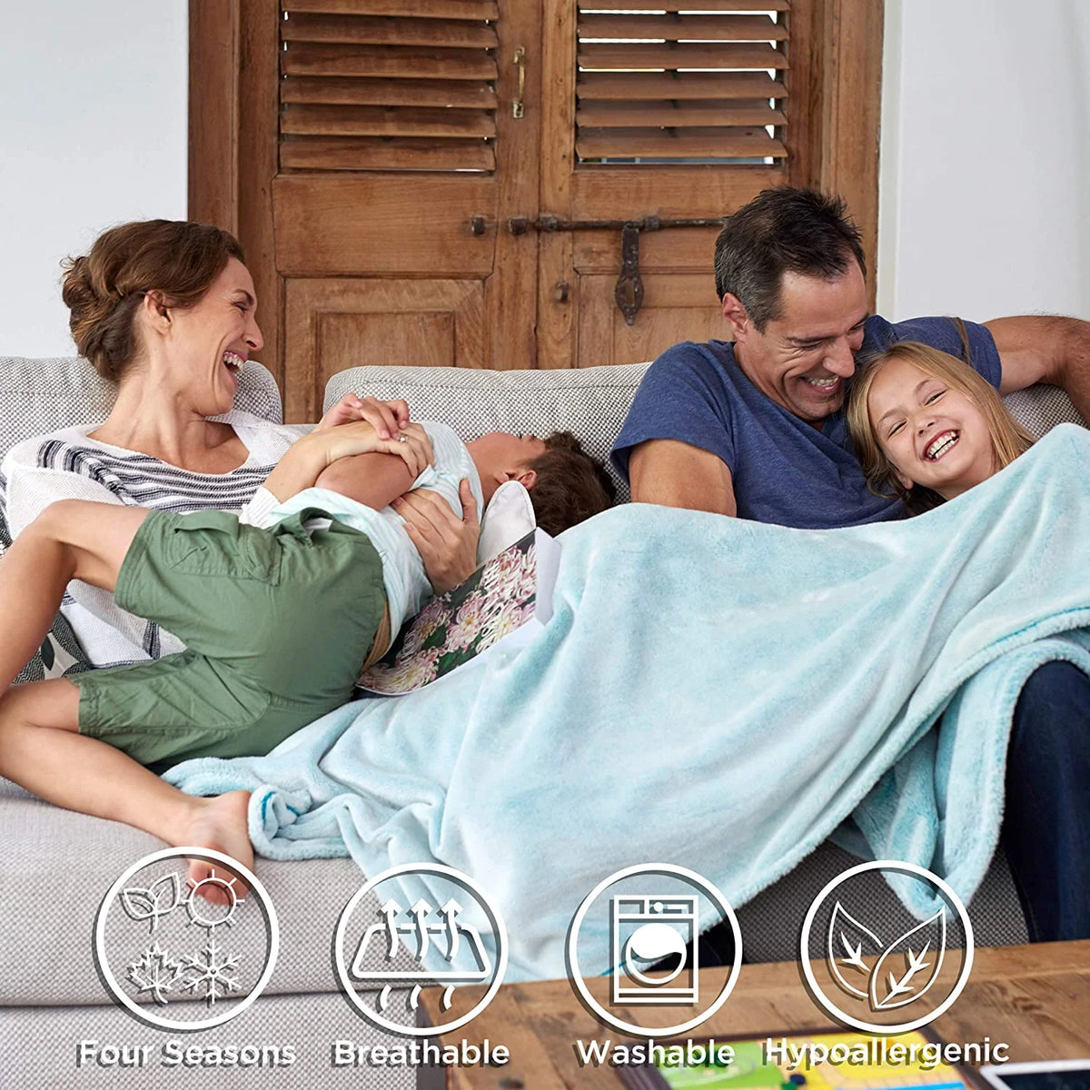 Oversized Microfiber Velvet Polyester Throw Blanket D5252