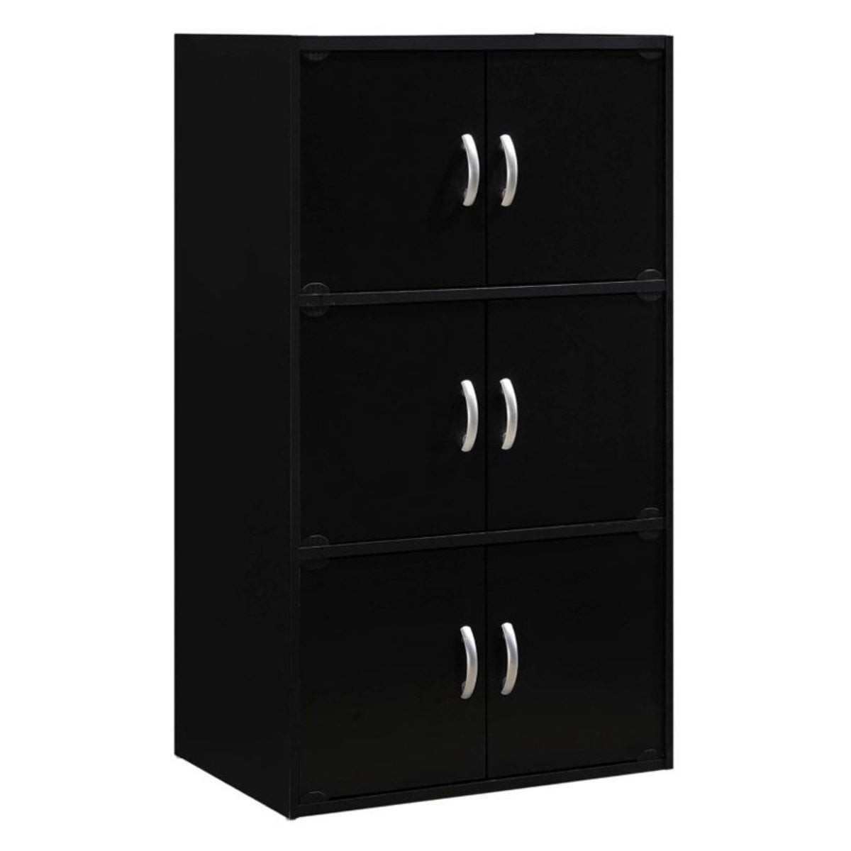 Black 6-Door Storage Cabinet A169