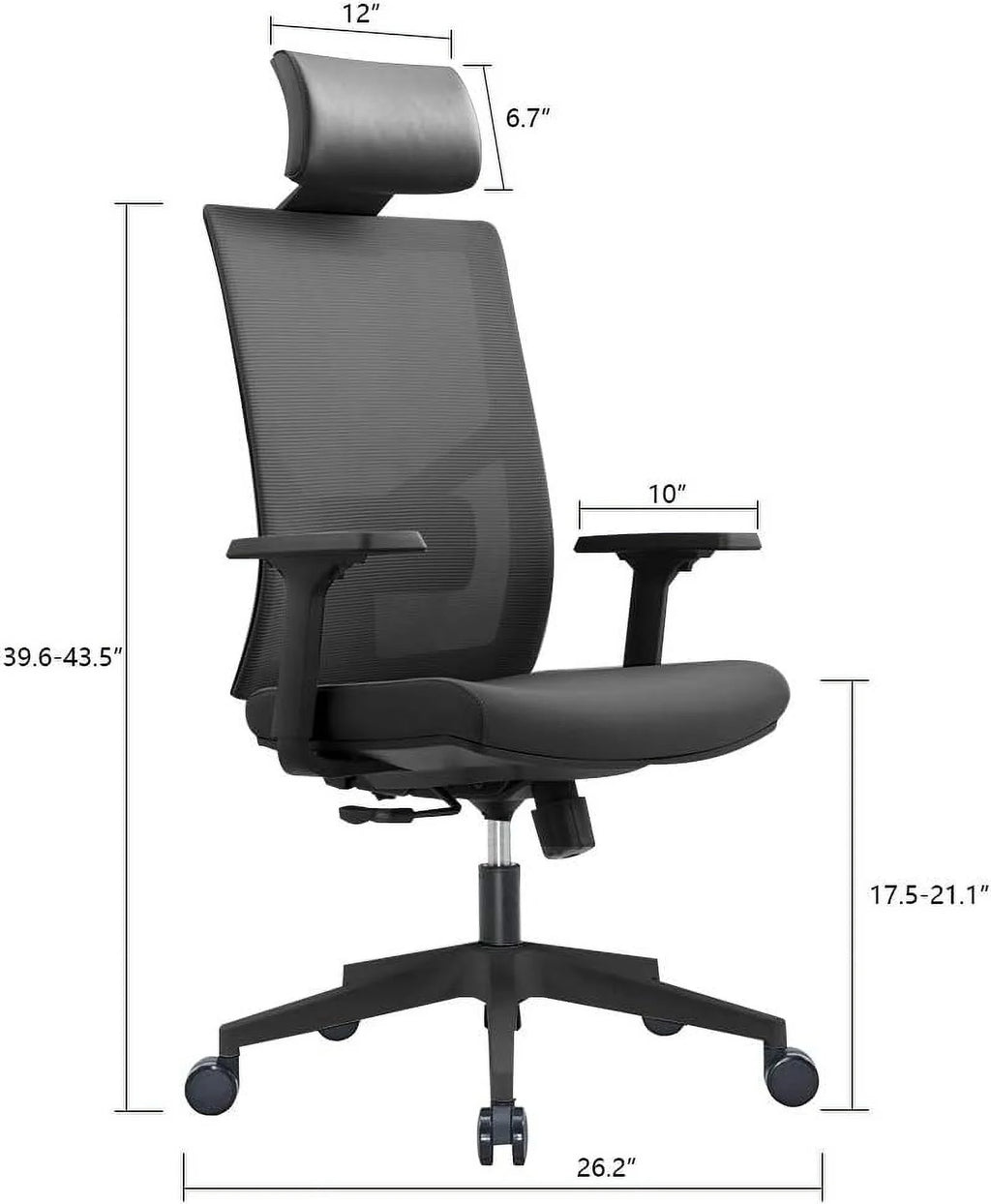 Ergonomic Mesh Office Chair with Lumbar Support, Orange L629280