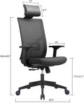 Ergonomic Mesh Office Chair with Lumbar Support, Orange L629280
