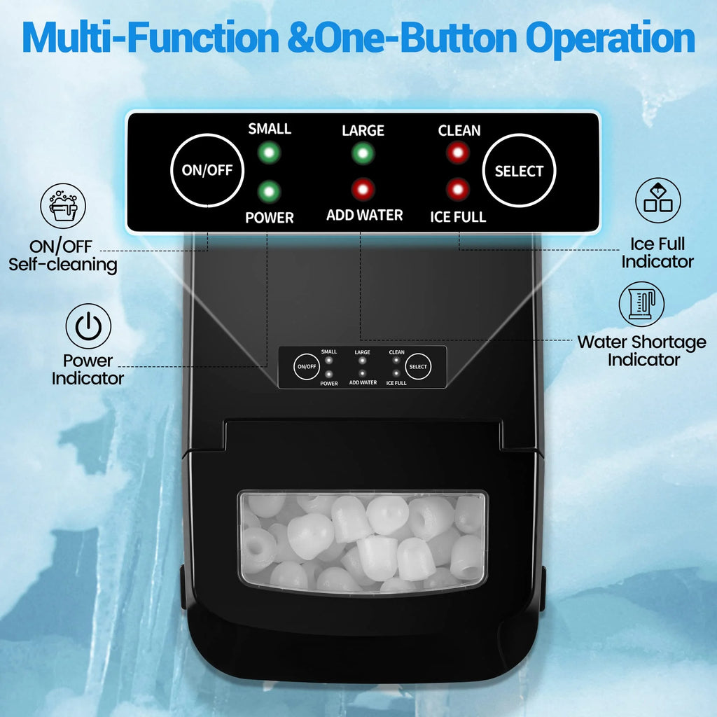 Countertop Ice Maker Machine 2 Ice Sizes 26.5 lbs 1.1L P269