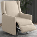 Beige Linen Swivel Rocking Chair S912