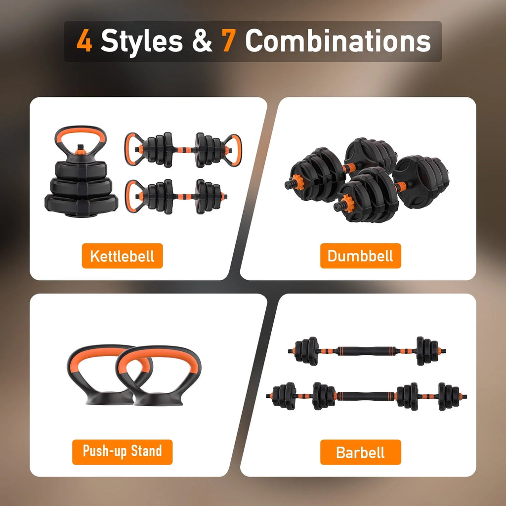 Adjustable Weight Dumbbell Set with Connector J97959