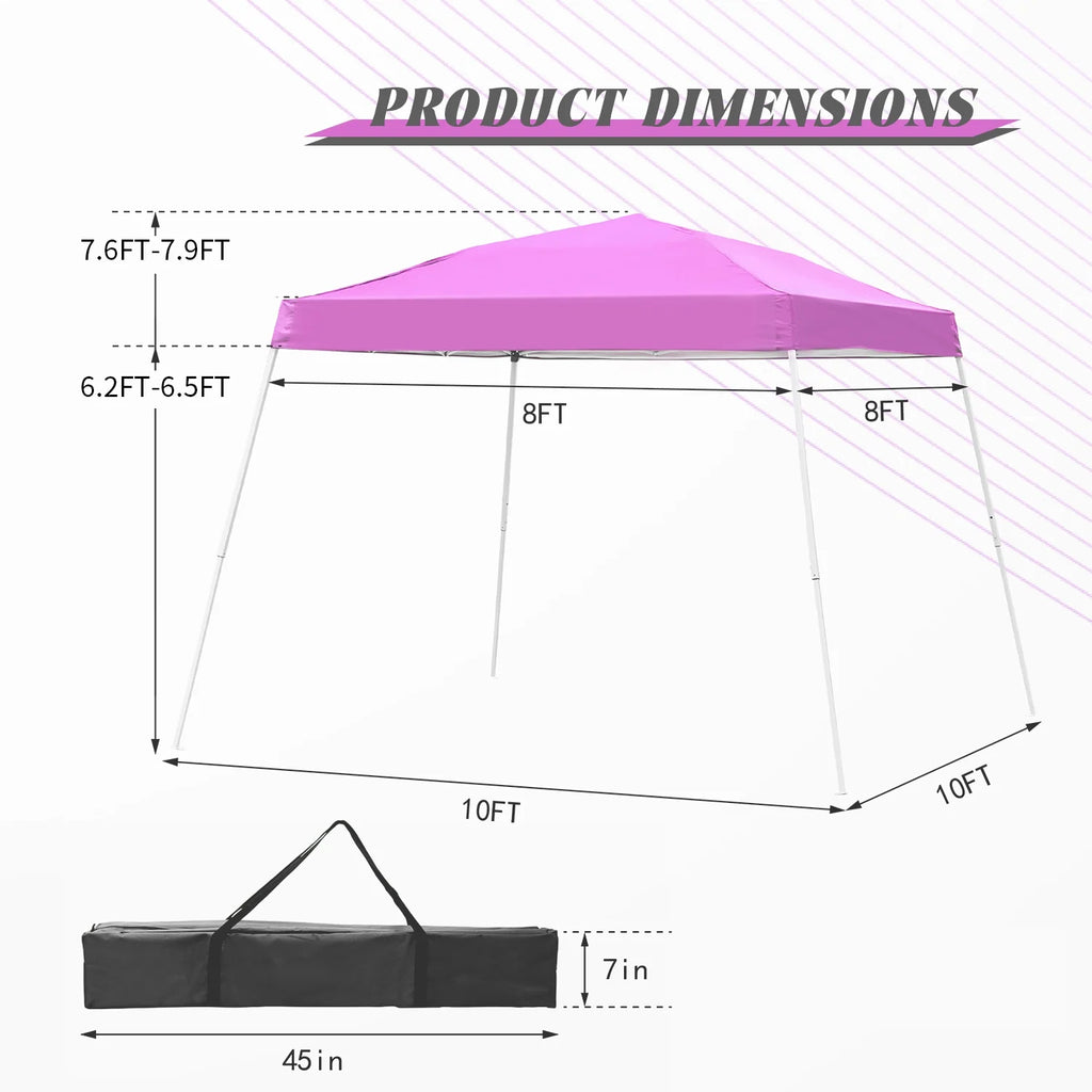 10'x10' Pop Up Canopy Tent with Carrying Bag E16418