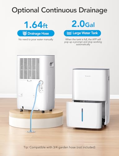Dehumidifier with Drain Hose and 2.0Gal Bucket B34434